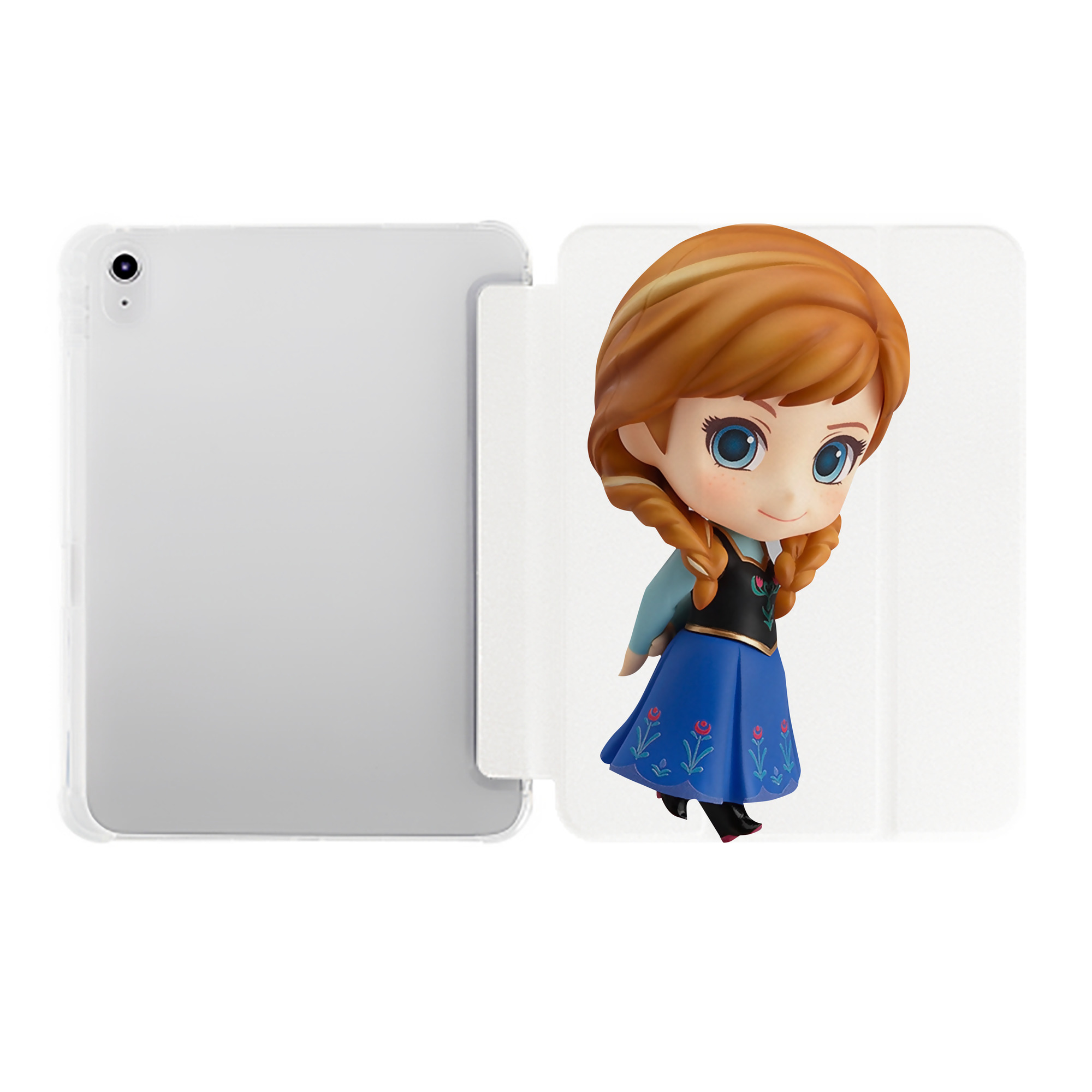 （画像用） アナと雪の女王 アンナ エルサ Frozen Anna Elsa IPad ケース ペン収納付き 三つ折りスタンド PUレザー×シリコン 対応機種9.5/10.5/10.9インチ